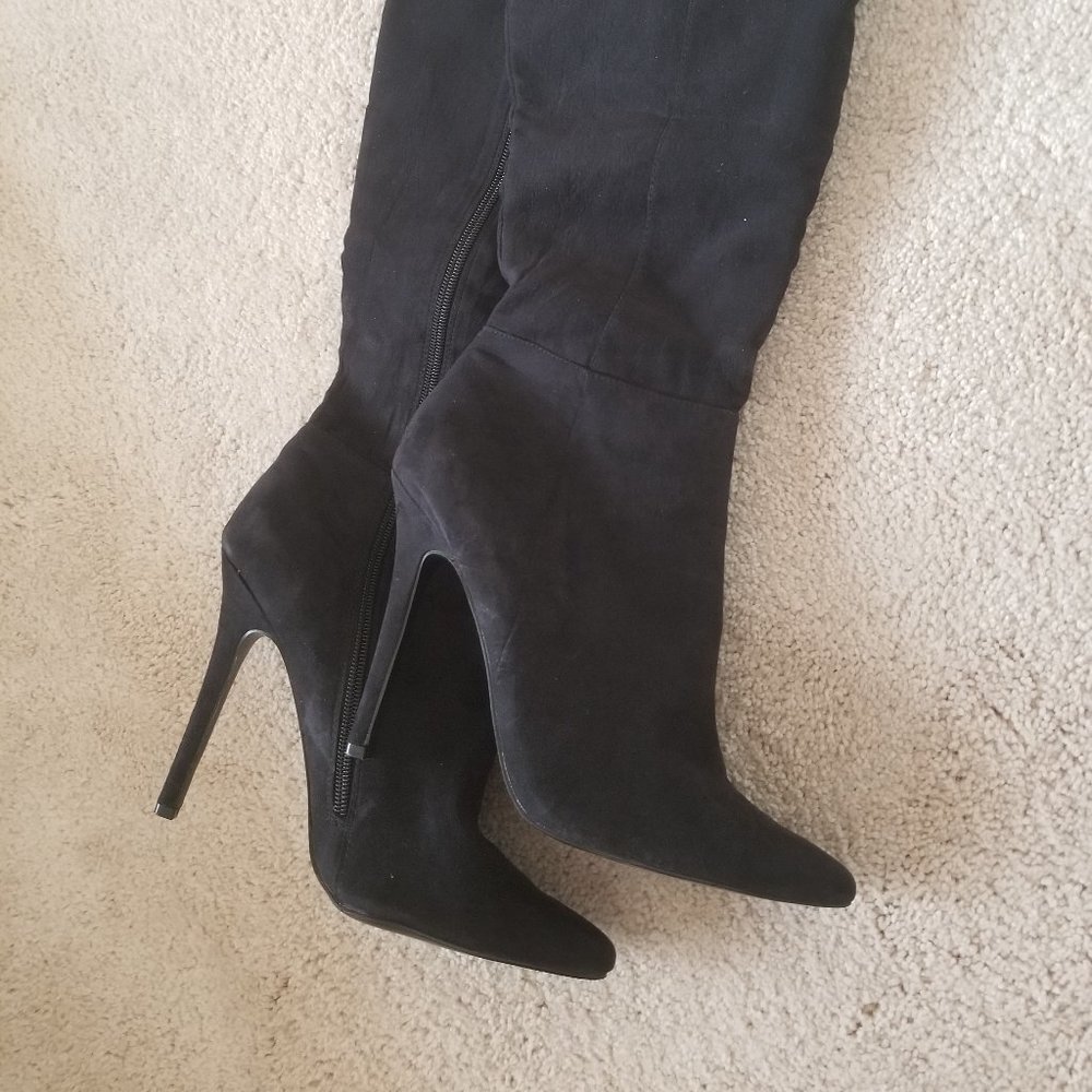 Forever 21 Faux Suede High Heel Boots - Size 10